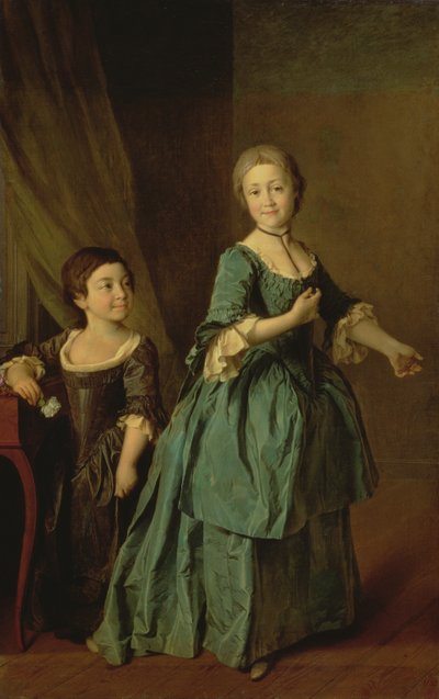 Portrait of Feodosia Rzhevskaya and Nastasia Davydova, 1772 by Dmitri Grigorievich Levitsky